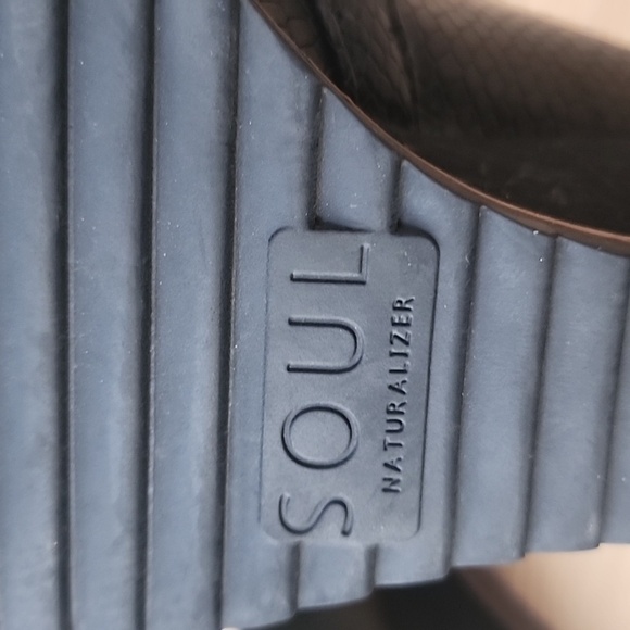 SOUL Naturalizer Women's Hila Loafer Wedge Women' 8.5 Black Snakeskin embossed - Picture 8 of 12